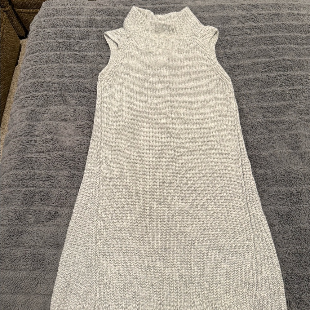 A New Day Light Gray Knit Turtleneck dress